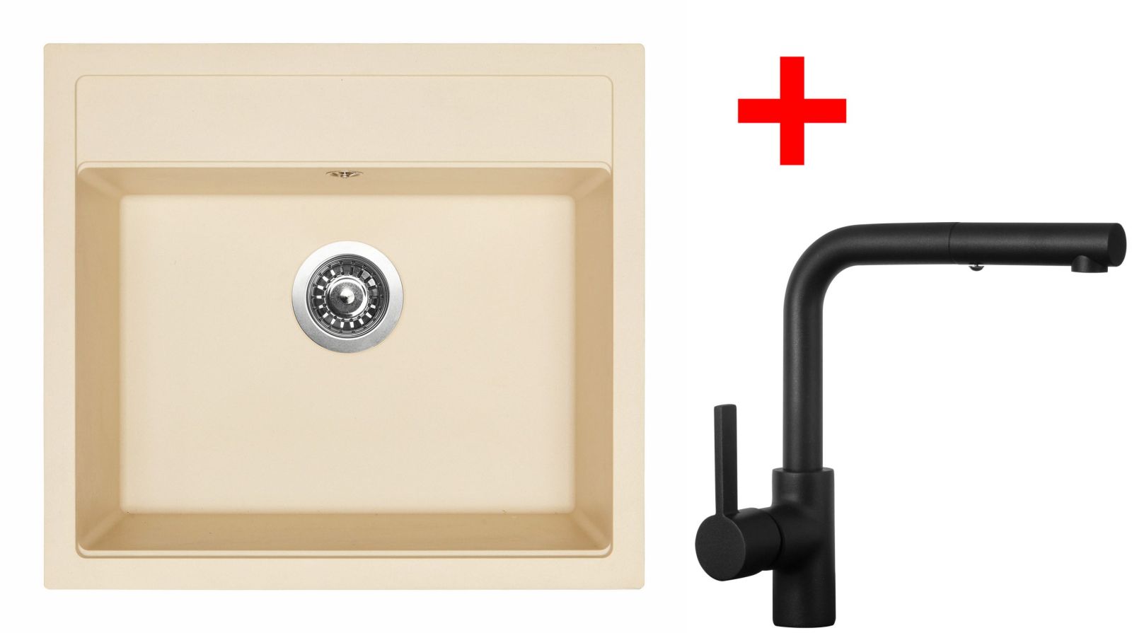 Sinks SOLO 560 Sahara + ENIGMA S Černá matná