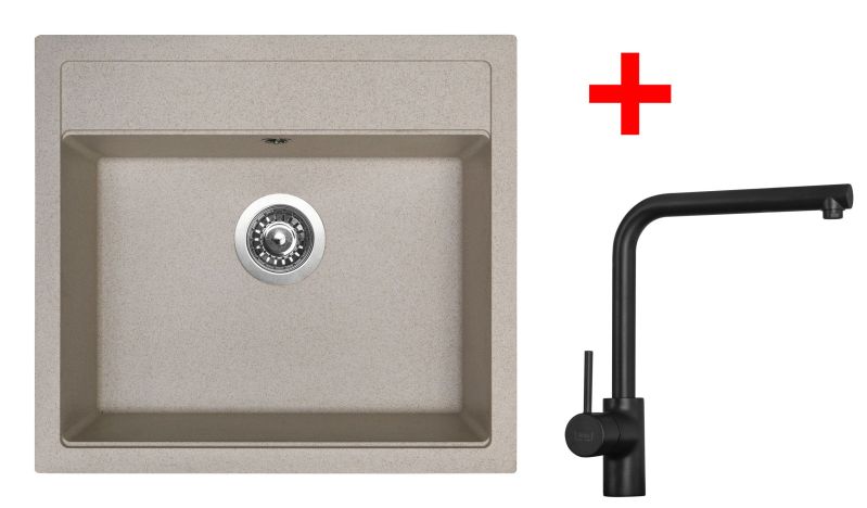 Sinks SOLO 560 Avena + ELKA Černá matná