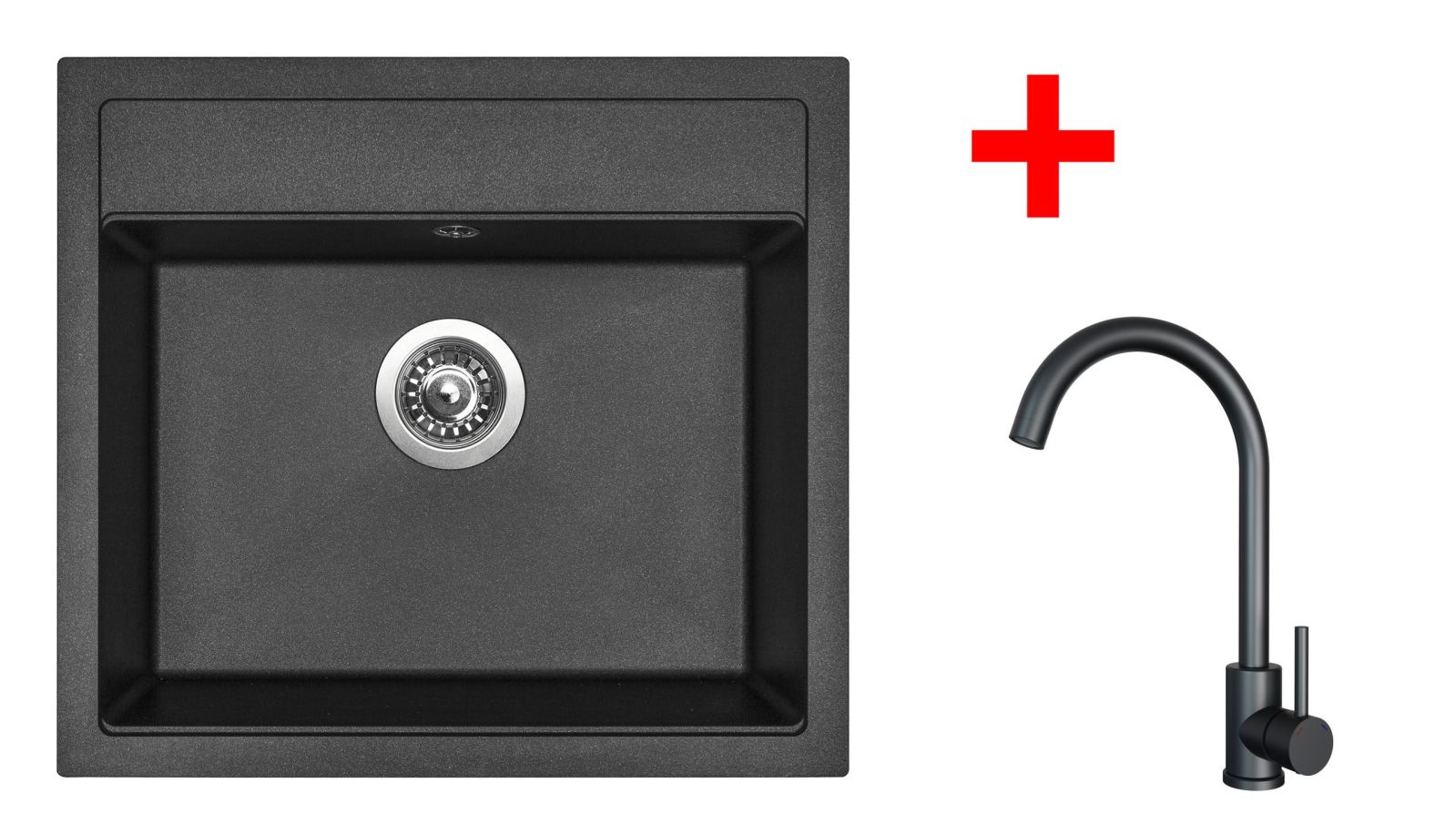 Sinks SOLO 560 Metalblack + ARCO černá matná