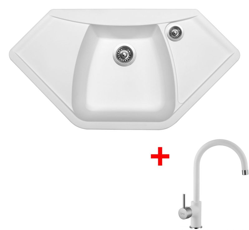 Sinks NAIKY 980 Milk + Vitalia GR