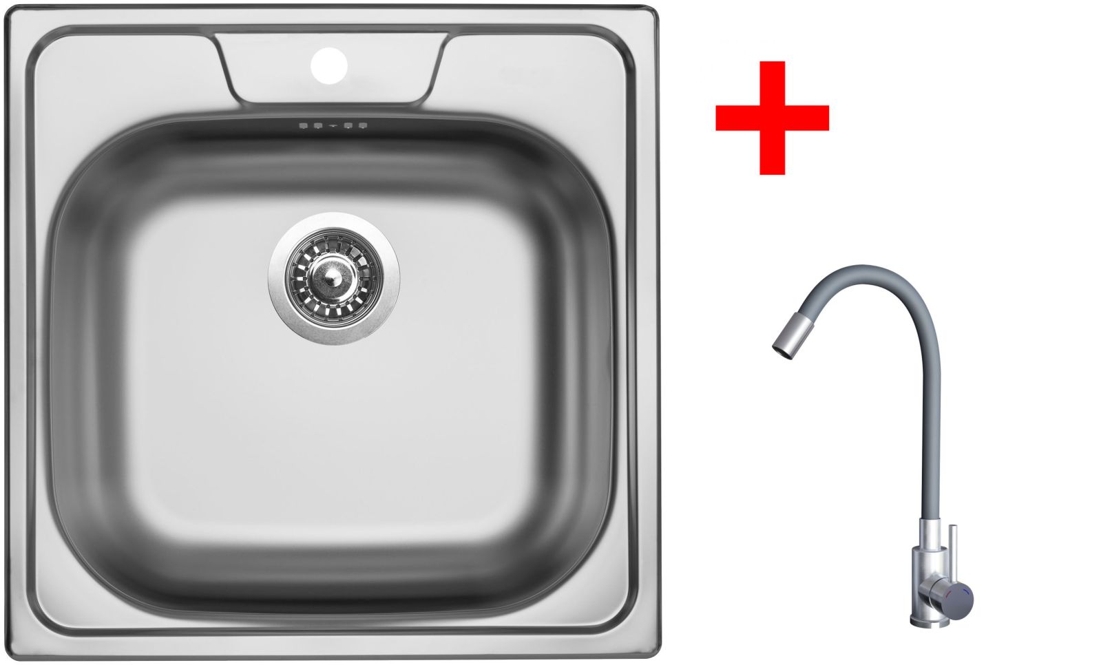 Sinks CLASSIC 480 + ELASTA nerez/šedá