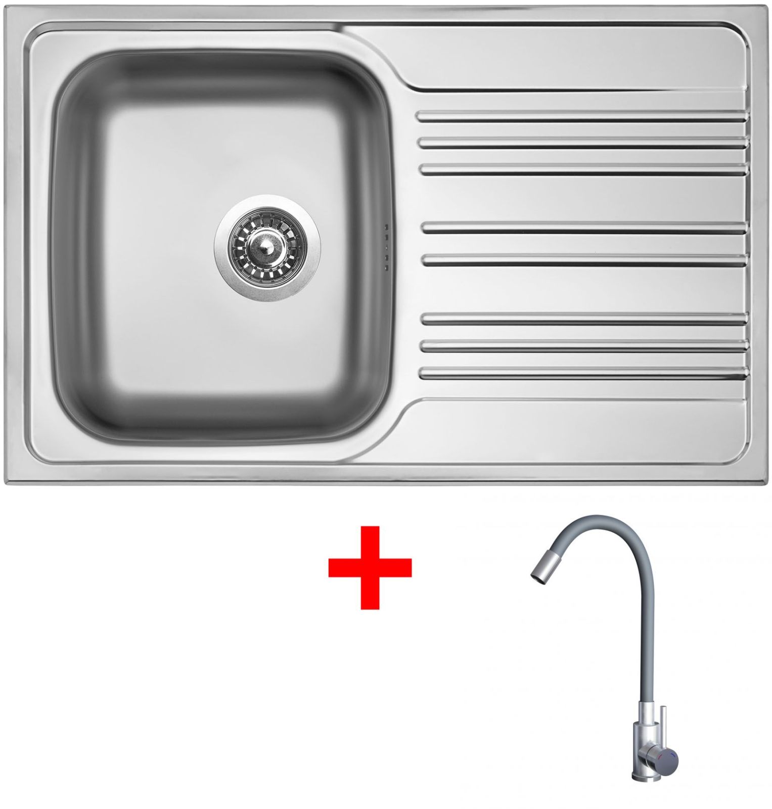 Sinks STAR 780 + ELASTA nerez/šedá