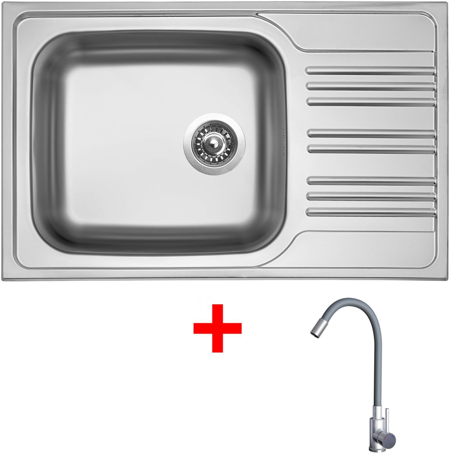 Sinks STAR 780 XXL + ELASTA nerez/šedá