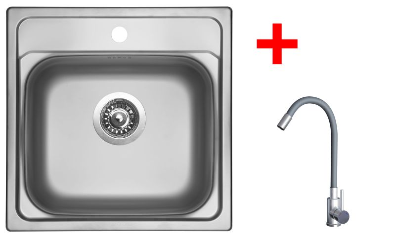 Sinks MANAUS 480 + ELASTA nerez/šedá