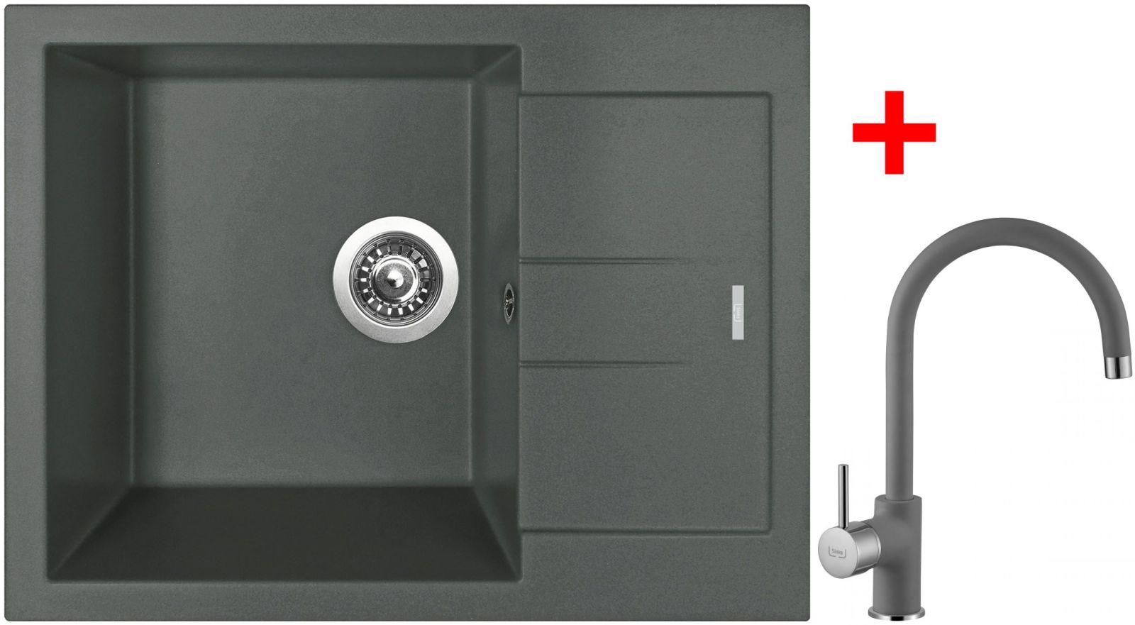 Sinks AMANDA 650 Titanium + Vitalia GR