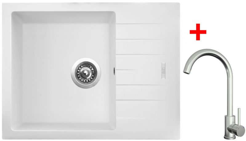 Sinks PERFECTO 650 Milk + ARCO celonerezová