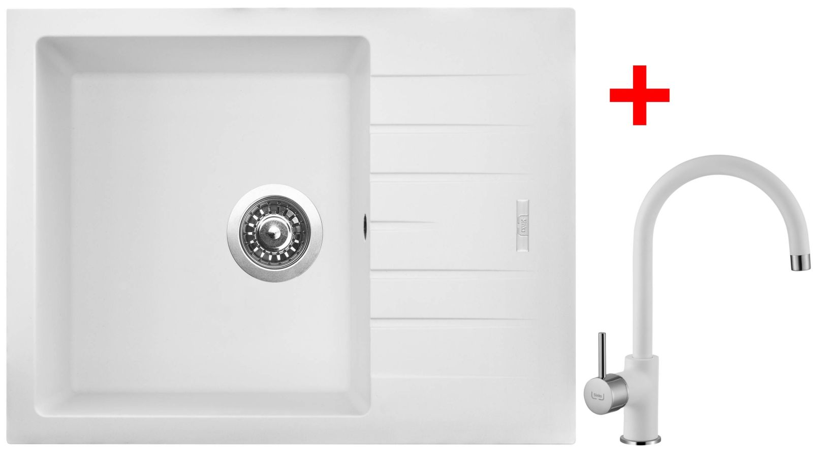 Sinks PERFECTO 650 Milk + VITALIA GR