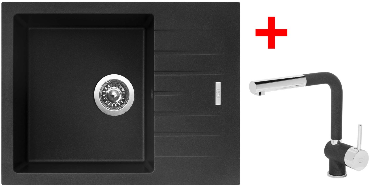 Sinks PERFECTO 650 Metalblack + Mix 3 P GR