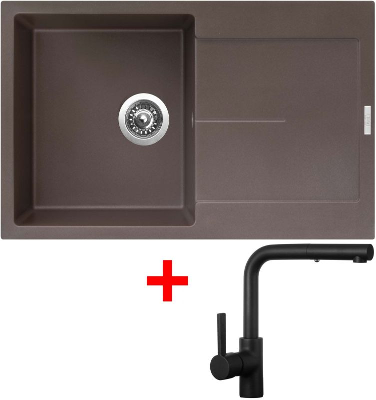 Sinks ULTIMA 790 Marone + ENIGMA S Černá matná