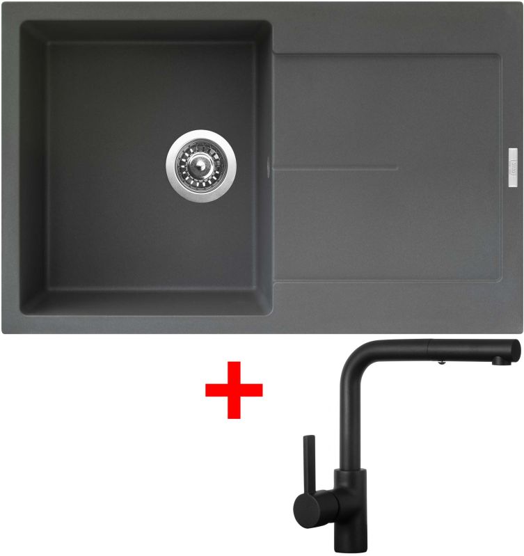 Sinks ULTIMA 790 Titanium + ENIGMA S Černá matná