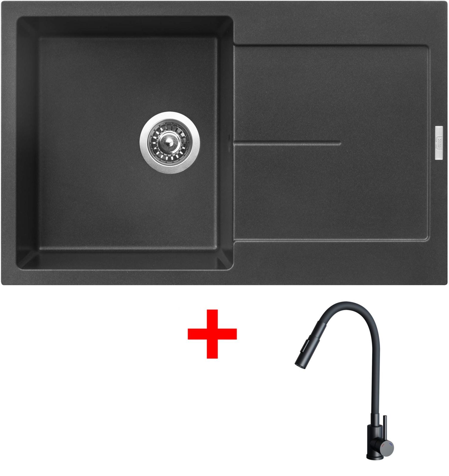 Sinks ULTIMA 790 Metalblack + ELASTA S černá matná