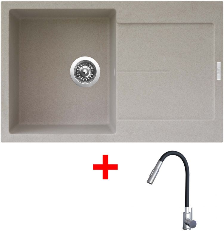 Sinks ULTIMA 790 Avena + ELASTA S nerez/černá
