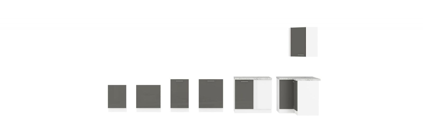 Dřezová skříňka LARA GREY 50 ZL 1F BB