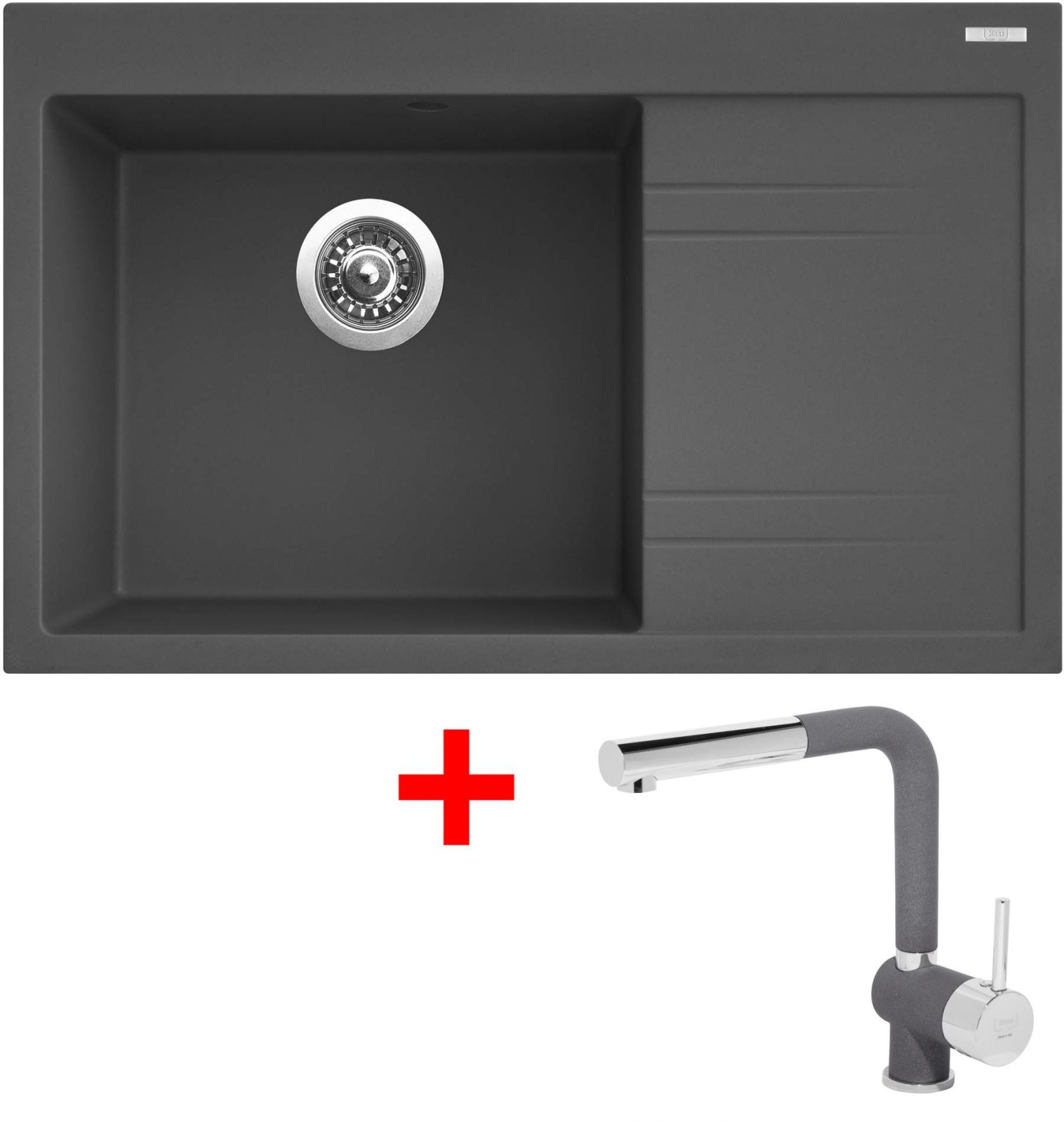 Sinks RIM 780 L Titanium + Mix 3 P GR