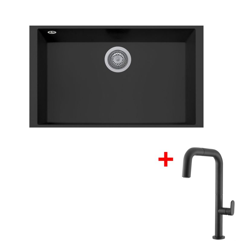 Sinks CUBE 690U Nanoblack + EVA P Nanoblack