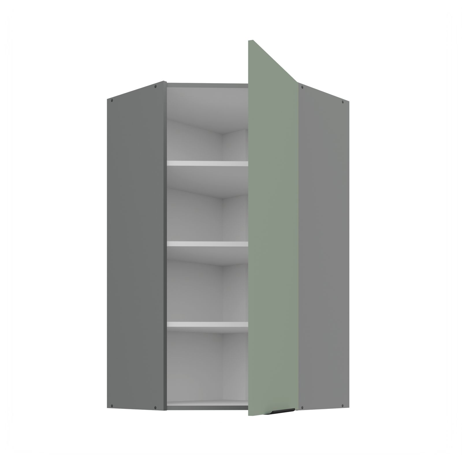Horní rohová skříňka ARIA ANT MINT 60x60 GN-108 1F (45°)