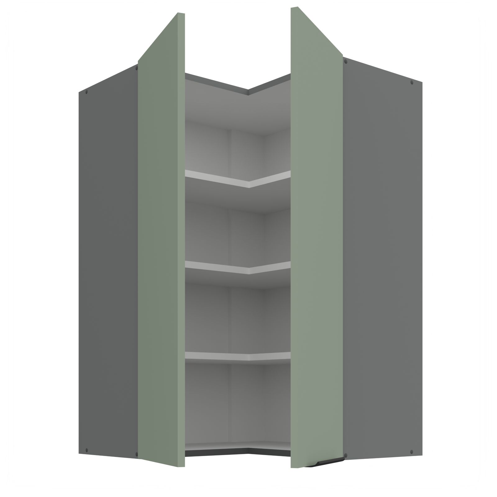 Horní rohová skříňka ARIA ANT MINT 60x60 GN-90 2F (90°)
