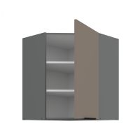 Horní rohová skříňka ARIA ANT PÍSKOVÁ 60x60 GN-72 1F (45°)