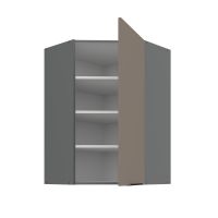 Horní rohová skříňka ARIA ANT PÍSKOVÁ 60x60 GN-90 1F (45°)