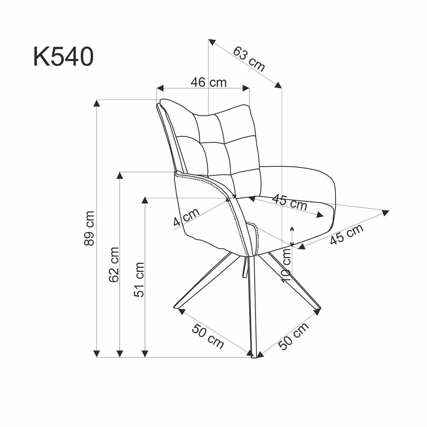 Jídelní židle K540 béžová/přírodní