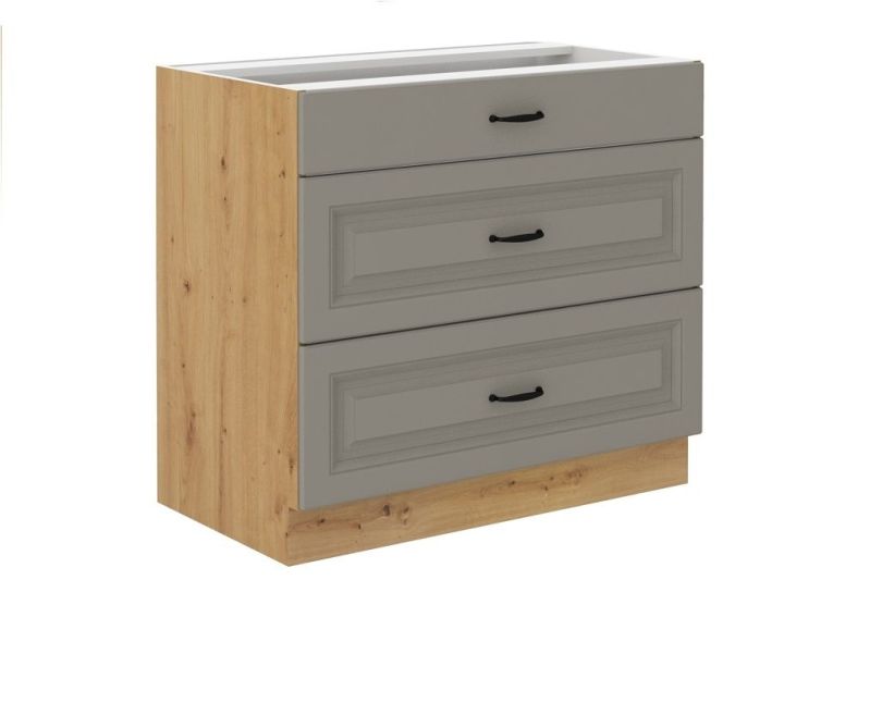 Spodní zásuvková skříňka STILLO SVĚTLE ŠEDÁ / ARTISAN 80 D 3S BB