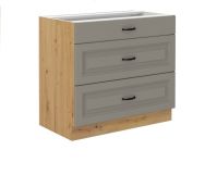 Spodní zásuvková skříňka STILLO SVĚTLE ŠEDÁ / ARTISAN 80 D 3S BB