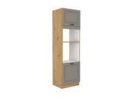 Skříň na vestavnou troubu a mikrovlnku STILLO SVĚTLE ŠEDÁ / ARTISAN 60 DPM-210 2F