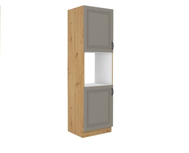 Vysoká skříň na vestavnou troubu STILLO SVĚTLE ŠEDÁ / ARTISAN 60 DP-210 2F