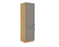 Vysoká potravinová skříň STILLO SVĚTLE ŠEDÁ / ARTISAN 60 DK-210 2F