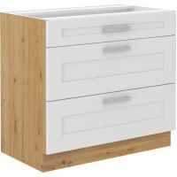Spodní zásuvková skříňka LUNNA BÍLÁ / ARTISAN 80 D 3S BB
