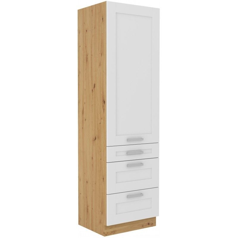 Vysoká skříň se zásuvkami LUNNA BÍLÁ / ARTISAN 60 DKS-210 3S 1F