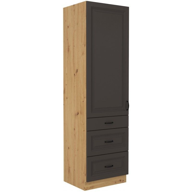 Vysoká skříň se zásuvkami STILLO GRAPHITE / ARTISAN  60 DKS-210 3S 1F