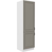 Vysoká potravinová skříň STILLO SVĚTLE ŠEDÁ / BÍLÁ 60 DK-210 2F