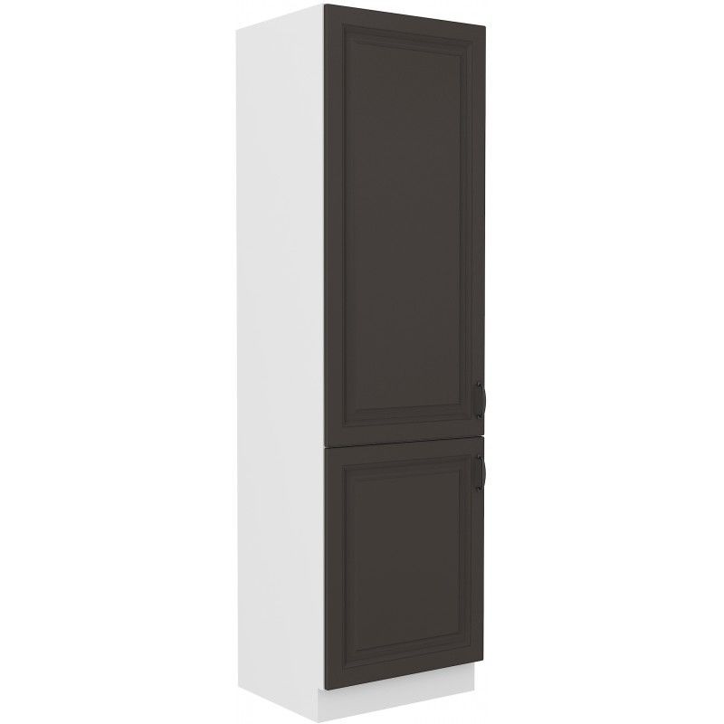 Vysoká skříň na lednici STILLO GRAPHITE / BÍLÁ 60 LO-210 2F