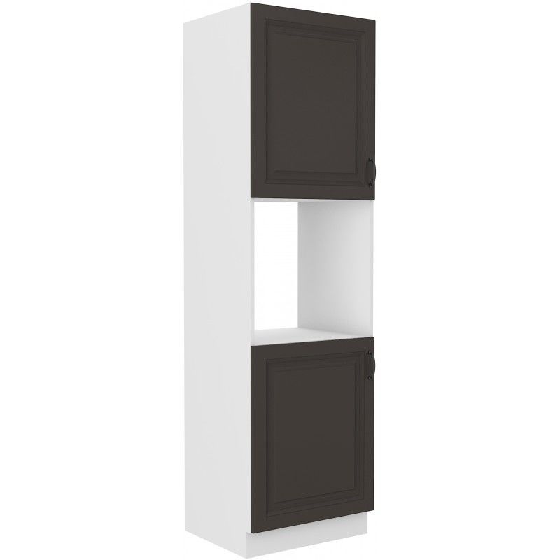 Vysoká skříň na vestavnou troubu STILLO GRAPHITE / BÍLÁ 60 DP-210 2F