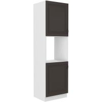 Vysoká skříň na vestavnou troubu STILLO GRAPHITE / BÍLÁ 60 DP-210 2F