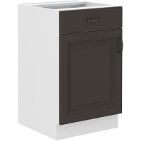 Spodní skříňka se šuplíkem STILLO GRAPHITE / BÍLÁ  50 D 1F 1S