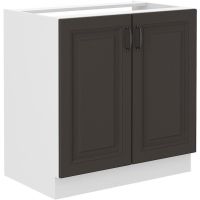 Dřezová skříňka STILLO GRAPHITE / BÍLÁ 80 ZL 2F BB
