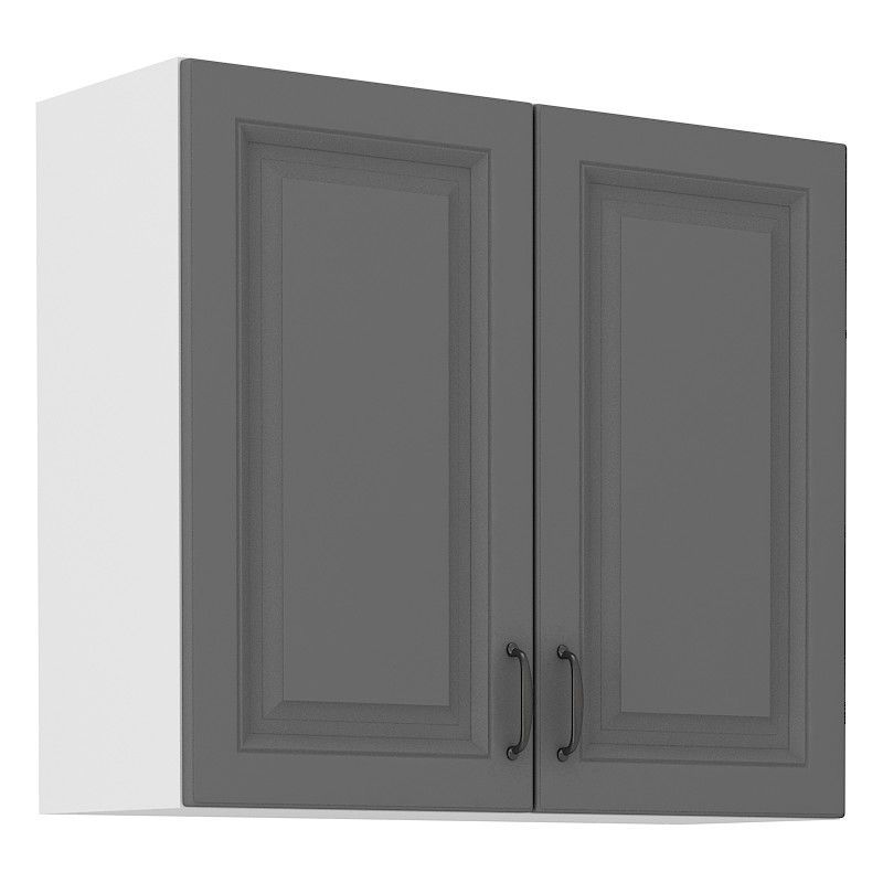 Horní skříňka STILLO TMAVĚ ŠEDÁ / BÍLÁ 80 G-72 2F