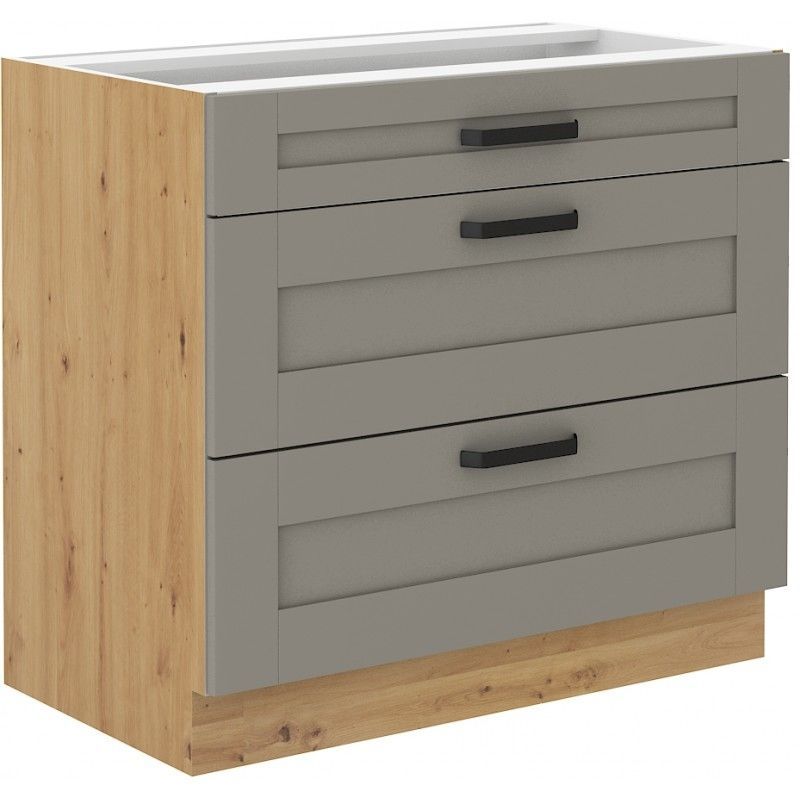 Spodní zásuvková skříňka LUNNA SVĚTLE ŠEDÁ  / ARTISAN 80 D 3S BB