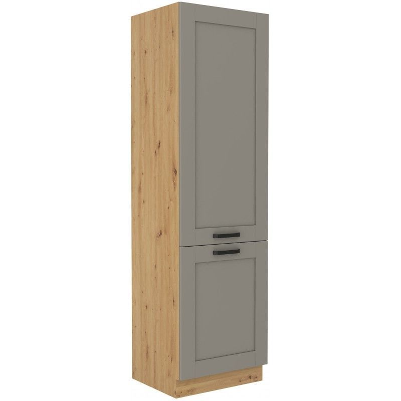 Vysoká skříň na lednici LUNNA SVĚTLE ŠEDÁ  / ARTISAN  60 LO-210 2F