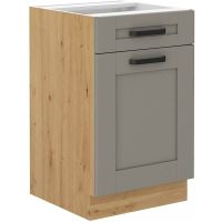 Spodní skříňka se šuplíkem LUNNA SVĚTLE ŠEDÁ / ARTISAN 50 D 1F 1S