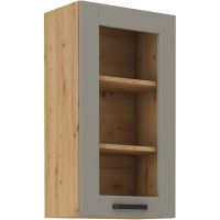 Vysoká horní skříňka LUNNA  SVĚTLE ŠEDÁ / ARTISAN 40 GS-90 1F