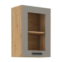 Vysoká horní skříňka LUNNA  SVĚTLE ŠEDÁ / ARTISAN 40 GS-72 1F