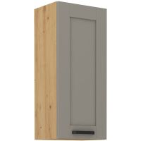 Vysoká horní skříňka LUNNA SVĚTLE ŠEDÁ / ARTISAN 40 G-90 1F