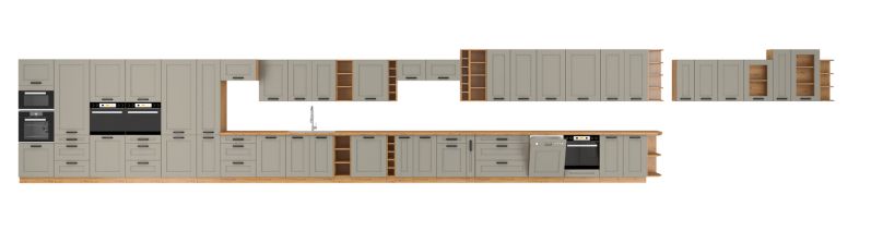 Dvířka na myčku LUNNA SVĚTLE ŠEDÁ / ARTISAN  ZM 570 x 596