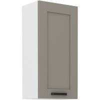 Vysoká horní skříňka LUNNA SVĚTLE ŠEDÁ / BÍLÁ  45 G-90 1F