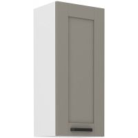 Vysoká horní skříňka LUNNA SVĚTLE ŠEDÁ / BÍLÁ  40 G-90 1F