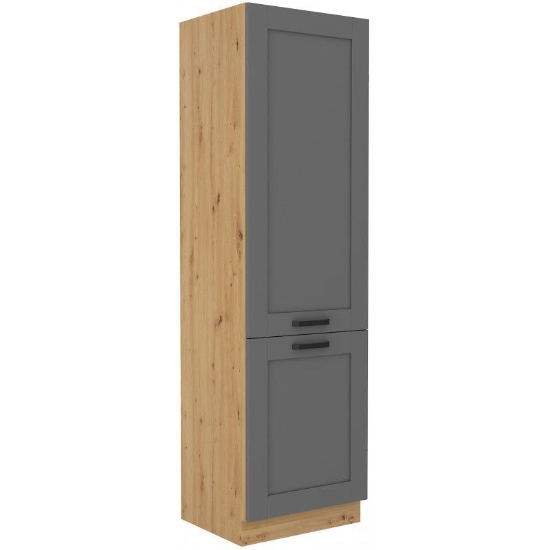 Vysoká potravinová skříň LUNNA TMAVĚ ŠEDÁ / ARTISAN 60 DK-210 2F