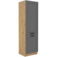 Vysoká potravinová skříň LUNNA TMAVĚ ŠEDÁ / ARTISAN 60 DK-210 2F